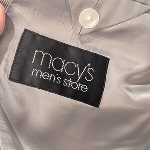 Macy's Men's Store Blue And White Pinstripe Blazer